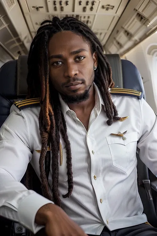 Illustrative pilot-style AI companion portrait, not an Amouranth AI screenshot